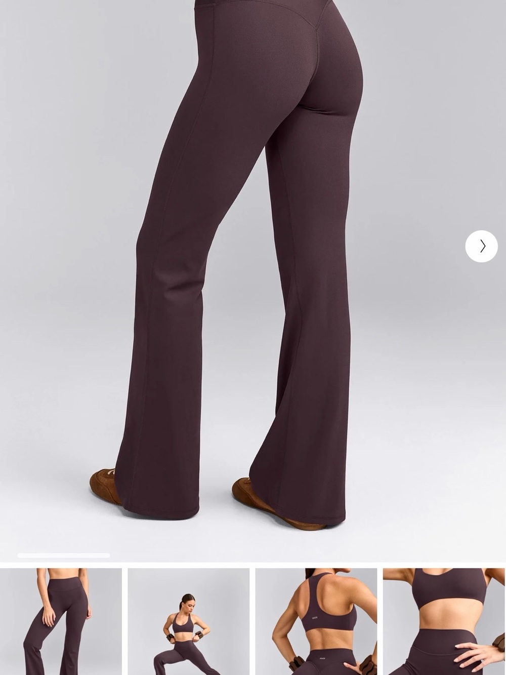 Oner Active Flared Workout Pants in Deep Umber Brown